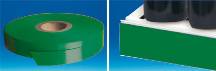 Bande déco porte-étiquette papier "Vert foncé" 38 mm x 100 m