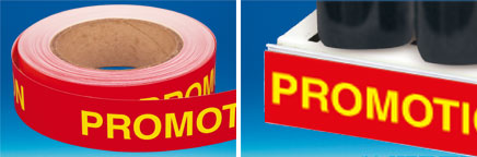 Bande déco porte-étiquette papier "Promotion" 38 mm x 50 m