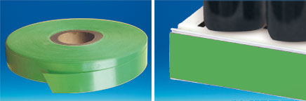 Bande déco porte-étiquette papier "Vert clair" 38 mm x 100 m