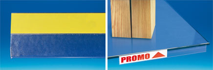Porte-étiquette PVC antireflet Adh. au dos 40 x 1330 mm