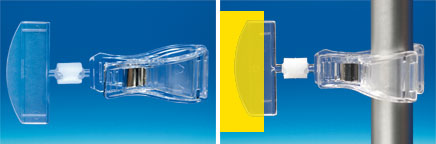 Pince plate 50 mm articulée pour base tube