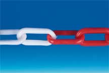CHAINE ROUGE/BLANC Ø6.5MMX25M