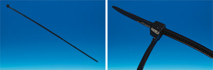 Attache nylon cranté permanent translucide 290 mm
