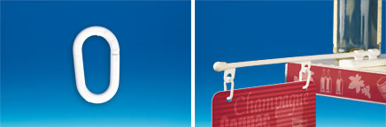 Anneau PVC ovale blanc 20 mm