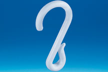 Crochet S asymétrique Ø 4 mm PVC - Hauteur 50 mm