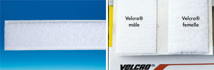 Ruban auto-grippant VELCRO® blanc adhésivé "Boucle" 25 m