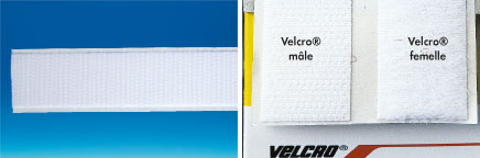 Ruban Auto-grippant VELCRO® blanc adhésivé "Crochet" 25 m