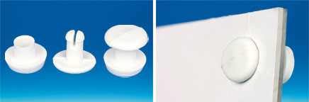 Rivet pression blanc permanent ø 5.5 mm - serrage 5 mm