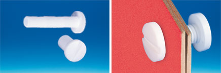 Vis de reliure plastique blanc non permanent serrage 15 mm