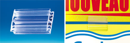 Grip de jonction double transparent 25 x 20 mm