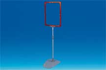 Kit cadre A4 télescopique de 320 à 620 mm socle métal - Rouge