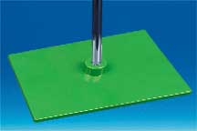Socle rectangle plastique vert pour cadre PVC