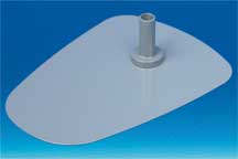 Socle rectangle métal gris pour cadre PVC