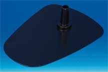 Socle rectangle métal noir pour cadre PVC