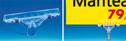 T de liaison pince ressort métal  transparent pour cadre PVC