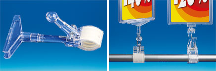 Pince tube orientable gauche/droite pour cadre PVC