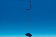 Kit cadre A4 noir socle plastique télescopique 60 à 100 cm