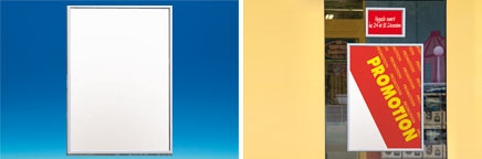 Cadre clippant aluminium 2 faces pour vitrine A1
