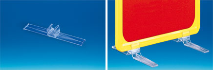 Petit socle transparent droit à poser pour cadre PVC
