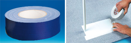 Toile Gaffer Ultramarque® "Bleu" adhésivé 50 m