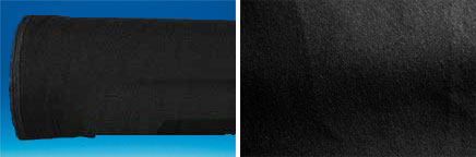 Tissus coton gratté M1 "Noir" 260 cm x 25 m