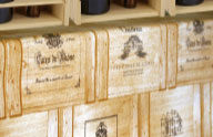 Tissus coton M1 "Caisse de vins" 160 cm x 25 m