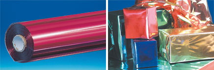 Décofilm® 2 faces polypropylène "Rouge/argent" 80 cm x 40 m
