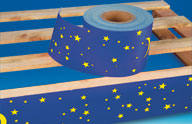 Cache palette Calcolor® "Bleu/étoilé Or" 15 cm x 50 m