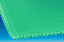Plaque polypro alvéole de couleurs - 800 x 1200 mm - Vert