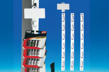 Bande pince crochet 12 attaches en polypropylène avec porte-étiquette