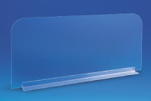 Kit base larhe PVC + séparateur PET transparent pour meuble - 800 x 400 mm