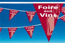 Guirlande en polyéthylène 29  fanions "Foire aux vins"