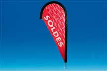 Voile imprimée pour drapeau sur mât