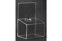 Urne acrylique grand format avec porte-visuels et serrure