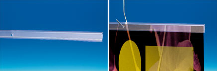Profil "U" pinçant perforé PVC transparent 1200 mm