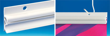 Profil clippant en PVC blanc perforé 1200 mm