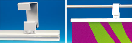 Profil'Up® avec patte d'accroche blanc 1200 mm