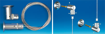 Kit de fixation murale avec câble pour système cable