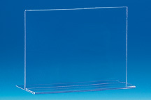 Porte visuel 2 faces en PET transparent - Format A4 - Horizontal