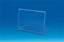 Porte-visuel incliné PET transparent format A5 horizontal