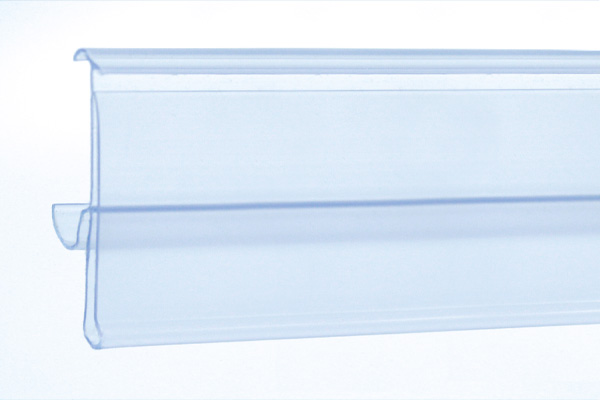PE extrudé transparent 1 position pour tablette TEGOMETALL® - 46 x 988 mm