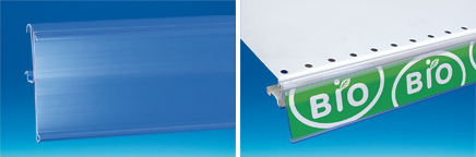 Porte-étiquette CEFLA/KIDER KS éxtrudé transparent 40 x 986 mm