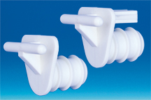 Embout broche perroquet blanc sans blocage Ø 17 mm