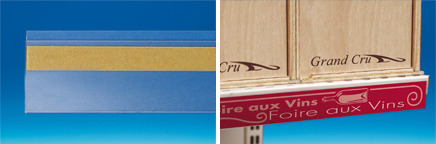 Porte-étiquette PVC antireflet Adh. au dos 40 x 1000 mm
