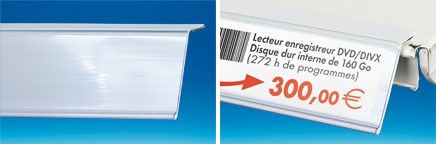 Profil blanc adhésif film incliné 40x1330 mm