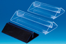 Socle porte-visuel pléxi transparent 150 x 70 mm