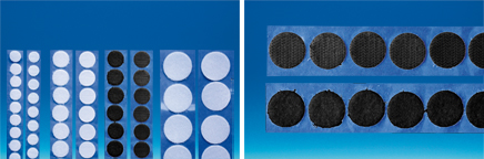 Pastille adhésive Carafix® "crochet" noir Ø 19 mm en rouleau de 1100