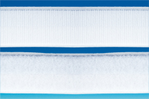 Ruban Auto-grippant CARAFIX® blanc adhésivé "Boucle" 50 mm x 25 m