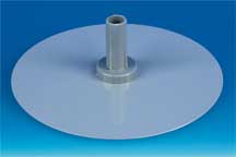 Socle rond métal gris pour cadre PVC