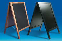 Chevalet cadre bois noir exterieur 133 cm ardoise de 73.5 x 97 cm